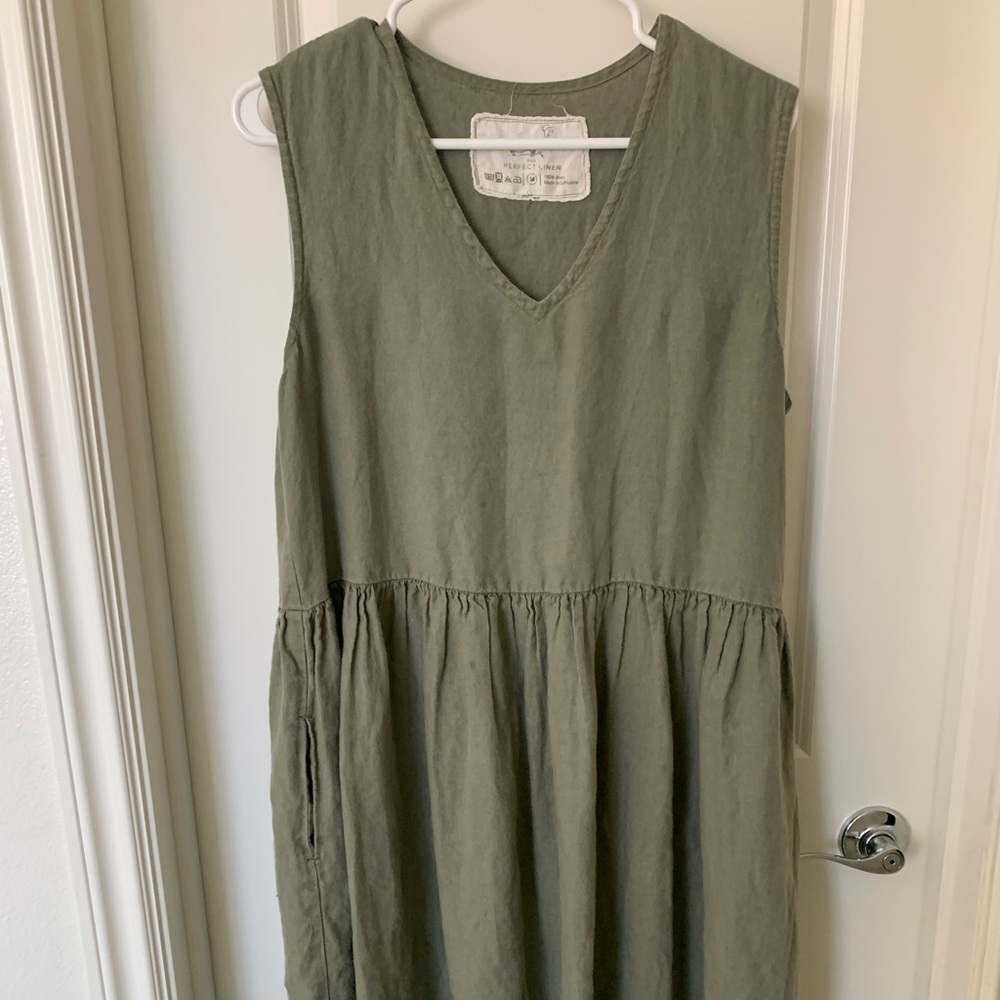 Not Perfect Linen maxi dress